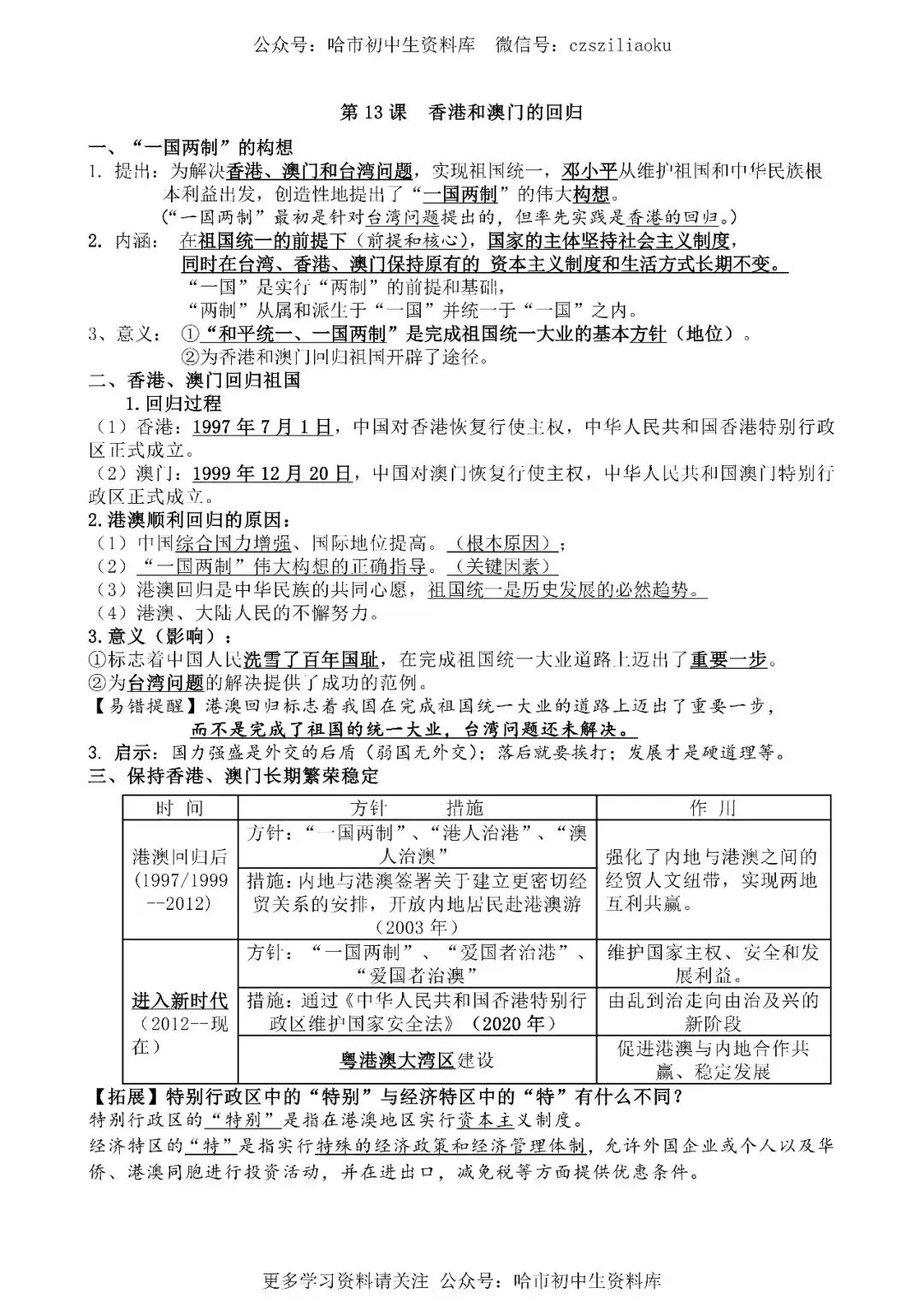 2026中考·历史知识清单 第71张