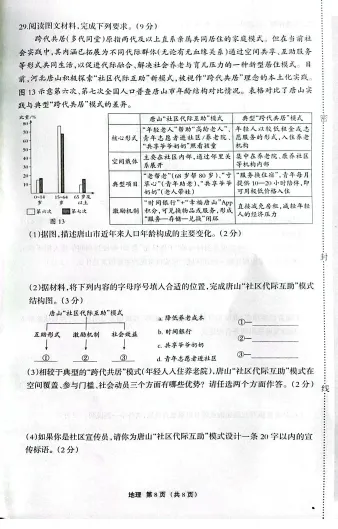 唐山丰润、迁安2026届中考模拟考试---地理试卷-第10张图片-四季读书网