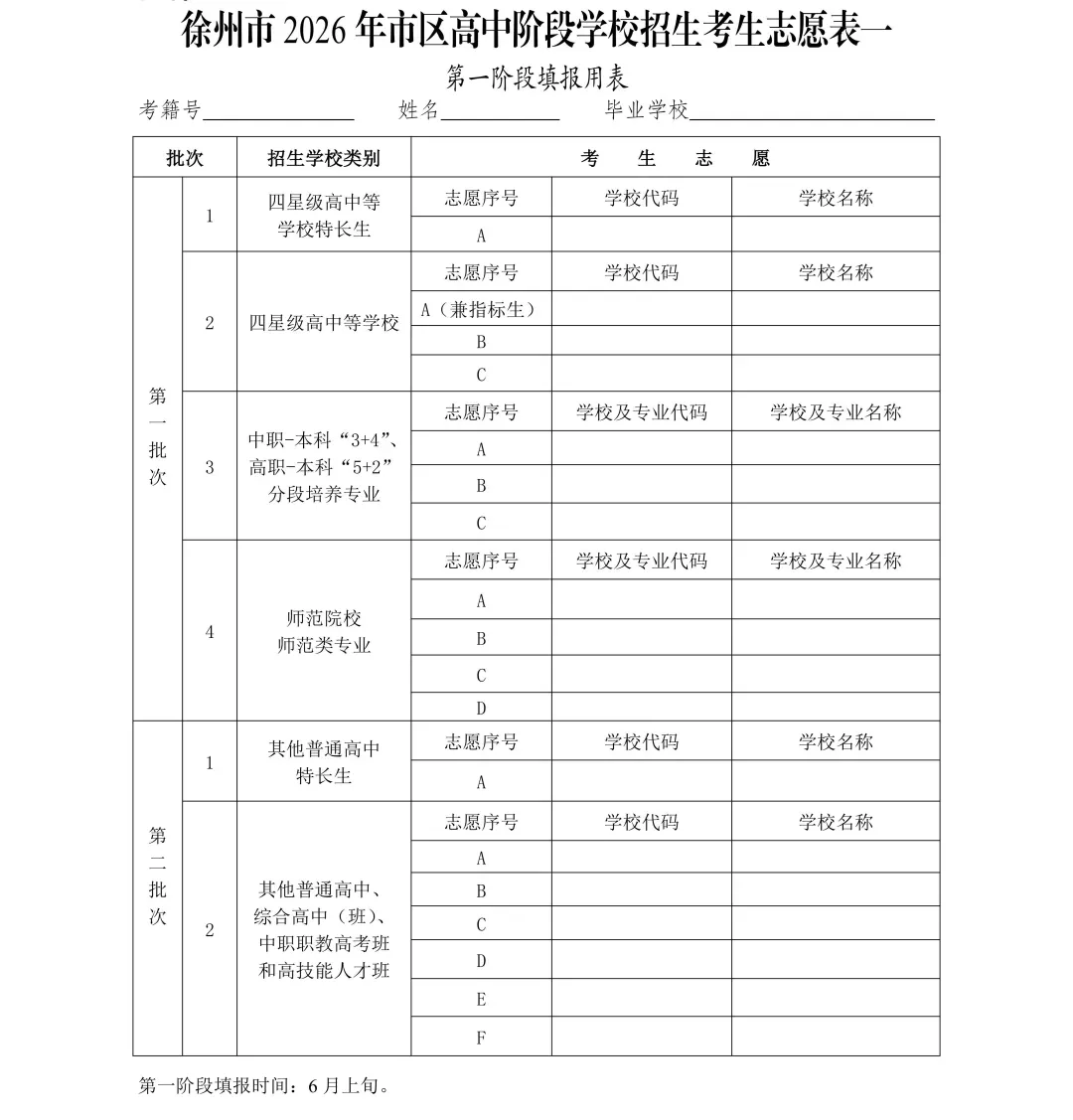 刚刚,徐州2026年中考招生政策发布!志愿填报表公布-第4张图片-四季读书网