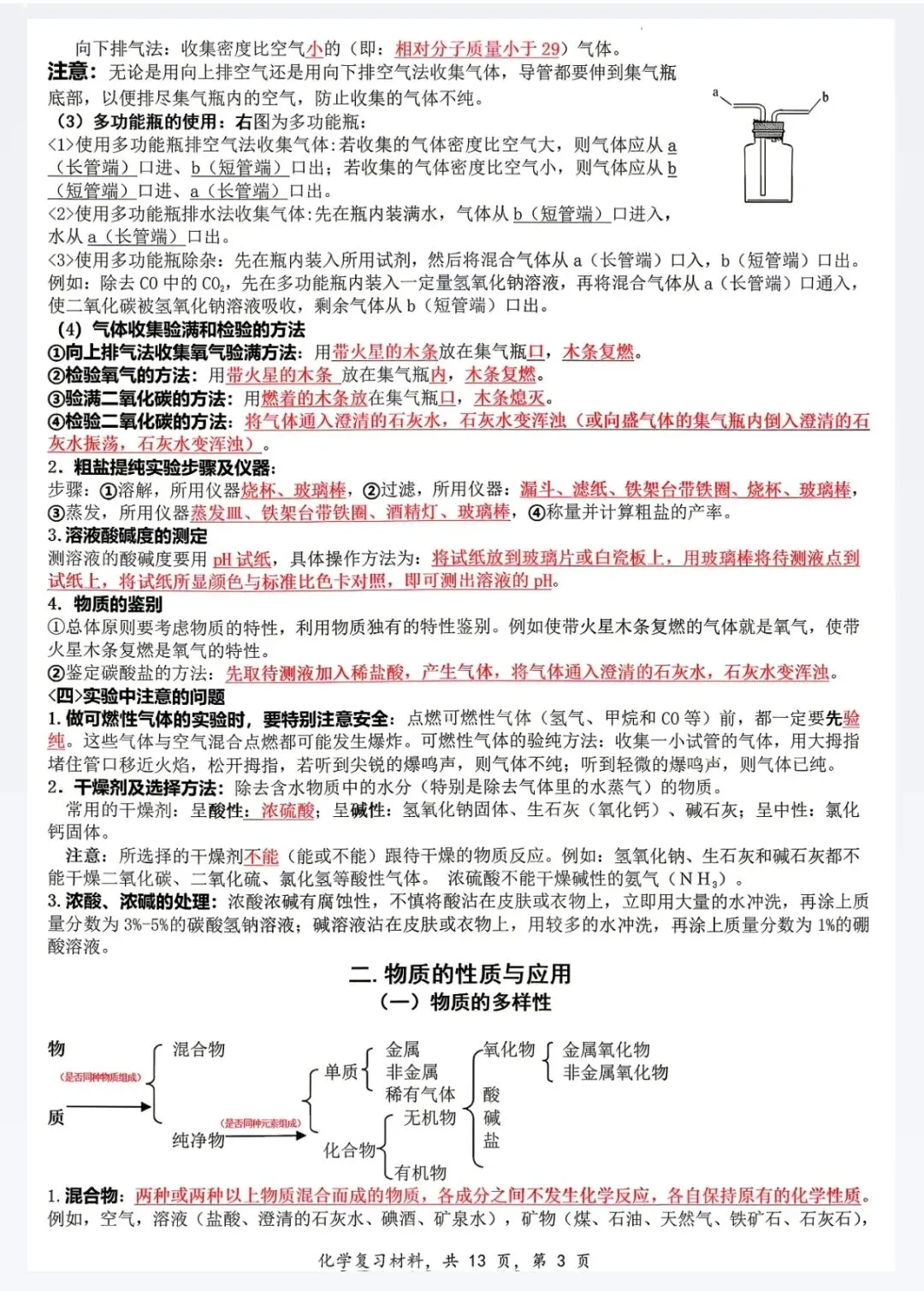 2026中考化学知识模块梳理 第5张