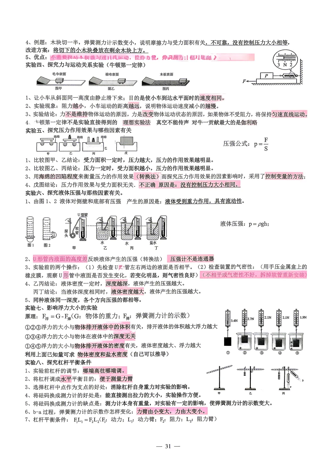 中考物理基础实验考点汇编 第2张