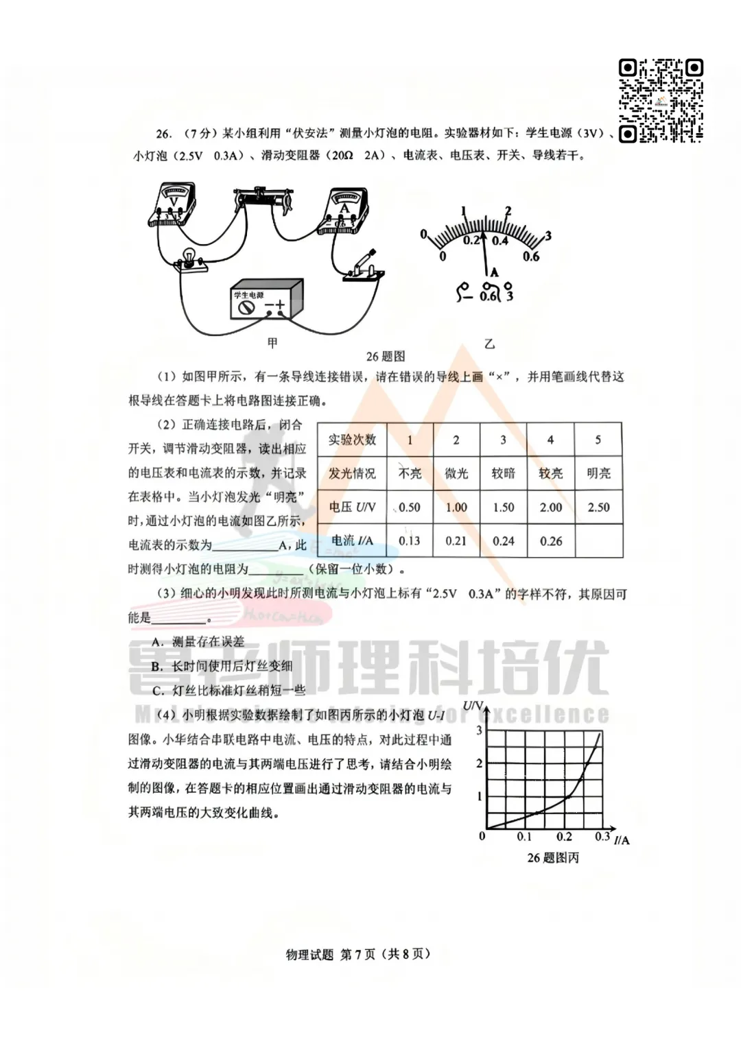 2026.05 历下区三模物理试卷 第7张