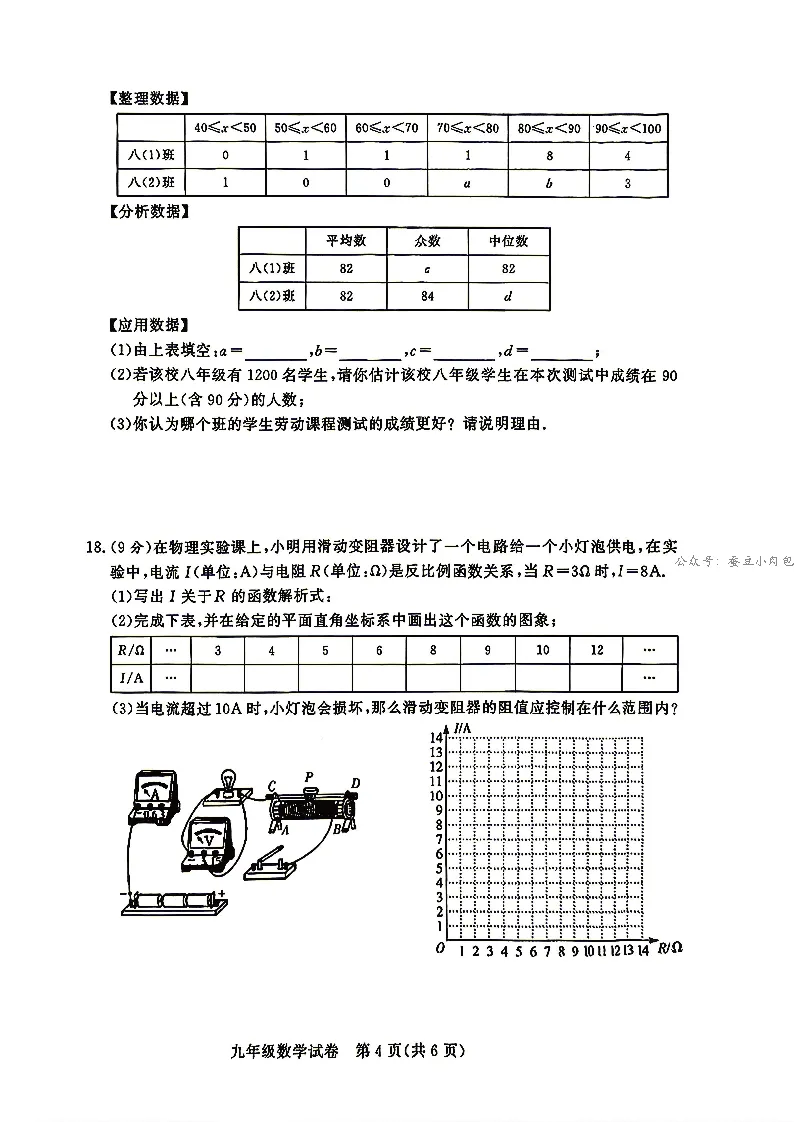 2026年河南省郑州市九校联考中考二模考试数学试题及解析【文末附7科试题+解析】 第5张