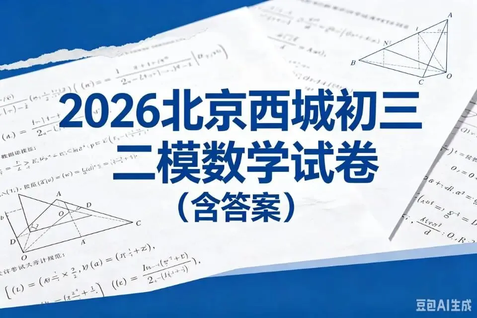 2026北京西城初三二模数学试卷(含答案) 第13张