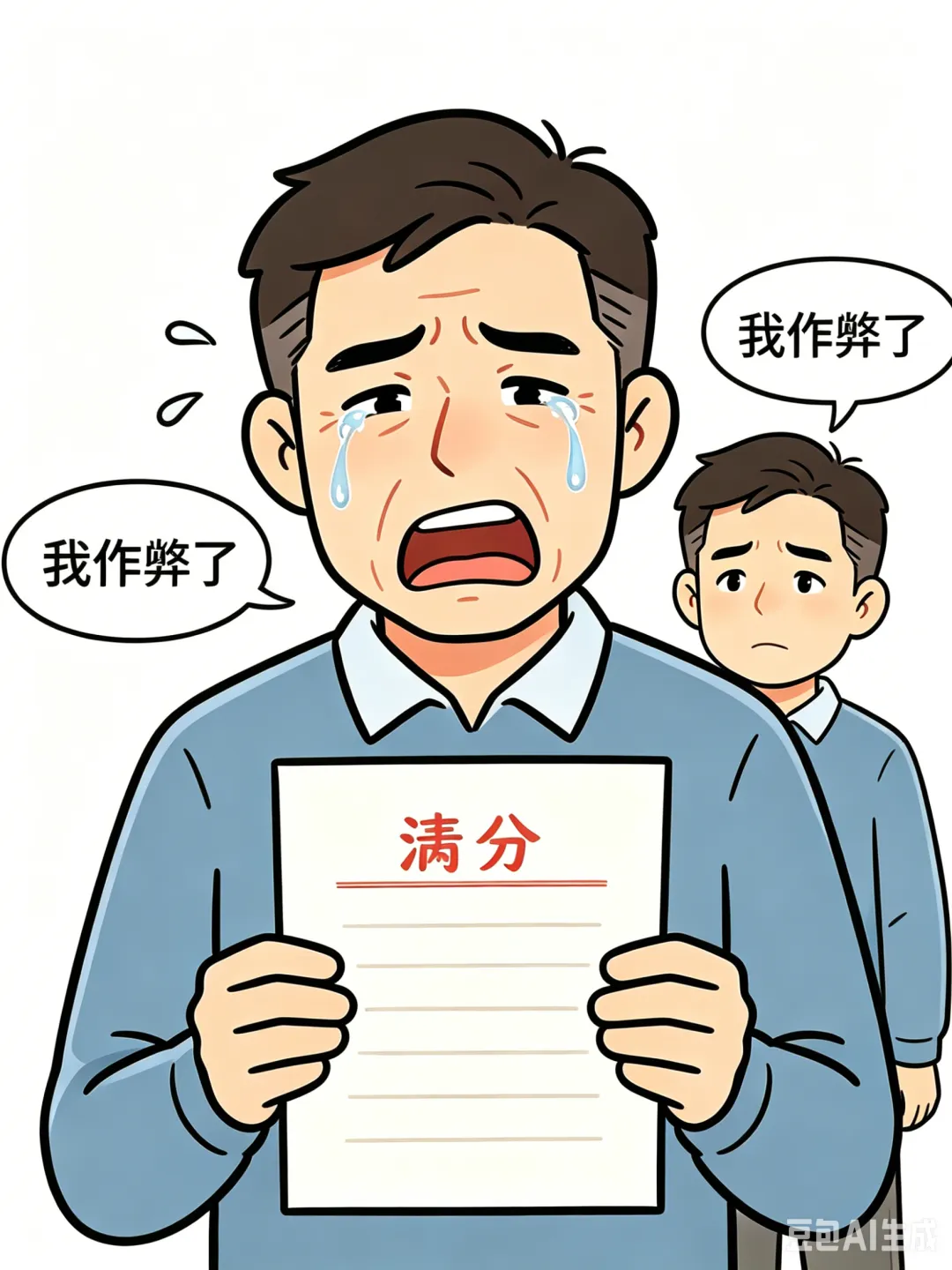 开心一刻:满分试卷引出小秘密,父子对话最后连爷爷都被牵扯进来 第1张 开心一刻:满分试卷引出小秘密,父子对话最后连爷爷都被牵扯进来 第1张