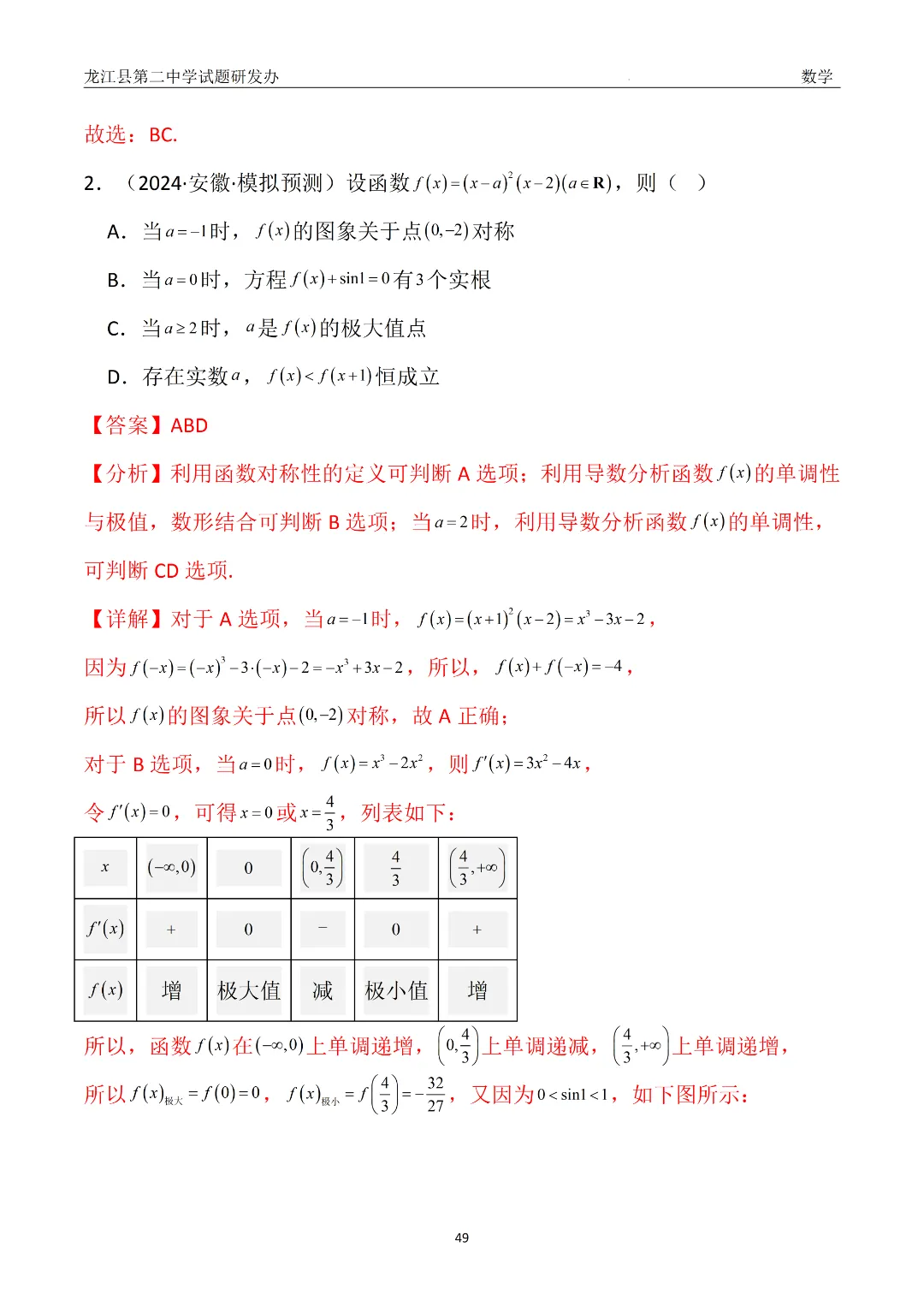 【备战26高考·真题模块精讲11】赵海凤:从24年真题到一类题——函数的性质及导数应用(附2种解法+变式) 第6张