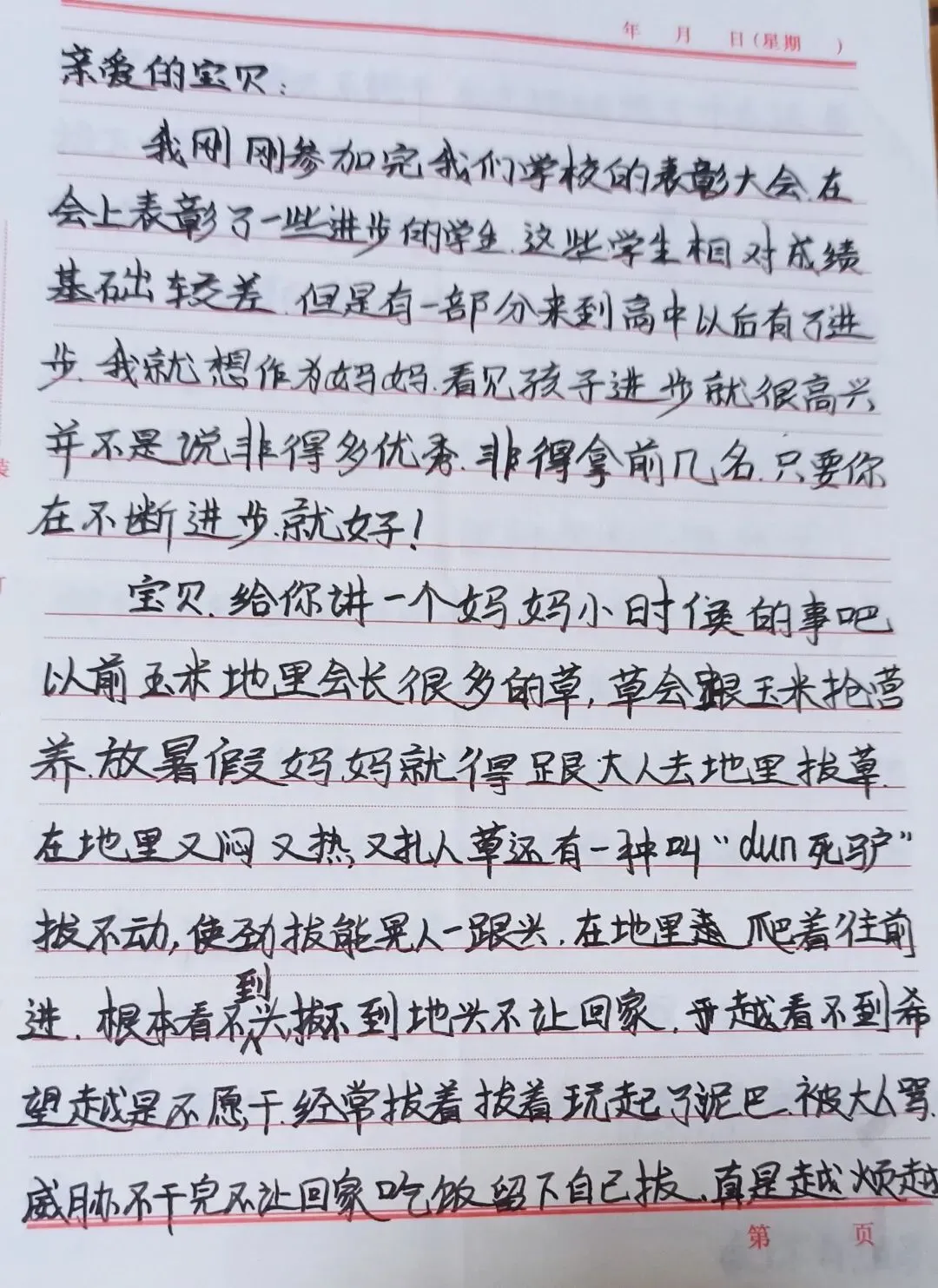 中考倒计时,给儿子的一封信,关于目标 第1张