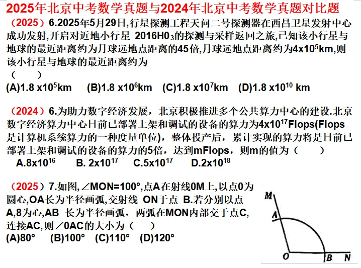 初中数学:对比近两年中考数学真题,积累中考经验(适合初三、初二、初一) 第1张 初中数学:对比近两年中考数学真题,积累中考经验(适合初三、初二、初一) 第1张