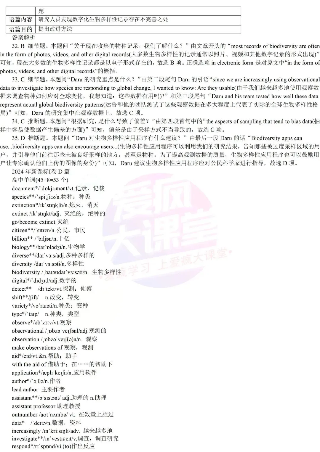 真题详解 | 2024年高考英语新课标Ⅰ、Ⅱ卷试题精析(文档可下载) 第9张