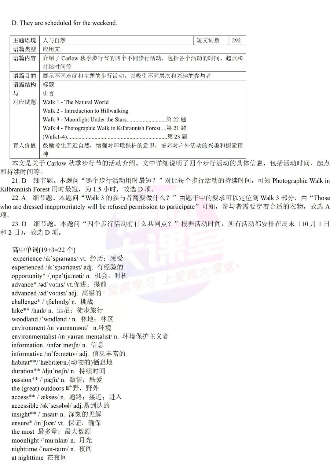 真题详解 | 2024年高考英语新课标Ⅰ、Ⅱ卷试题精析(文档可下载) 第19张