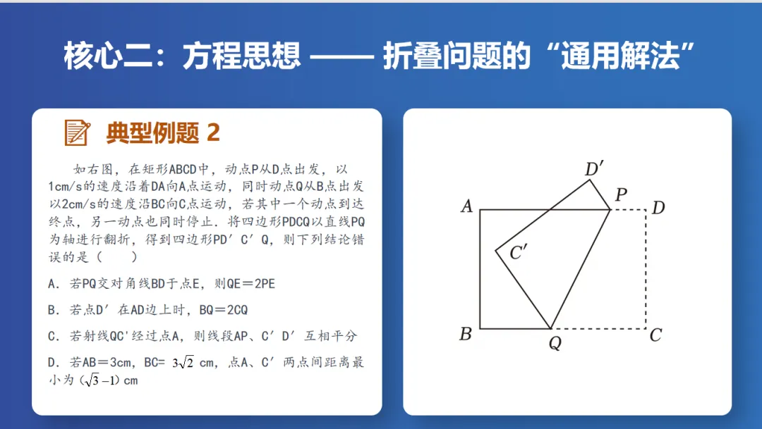 中考几何专题课:折叠 第8张