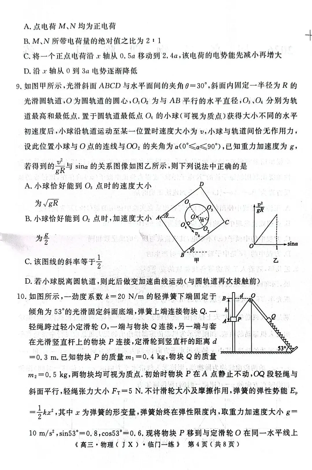 【模拟试卷】可下载!2026届高三物理(江西)临门一练+详细答案 第6张 【模拟试卷】可下载!2026届高三物理(江西)临门一练+详细答案 第6张