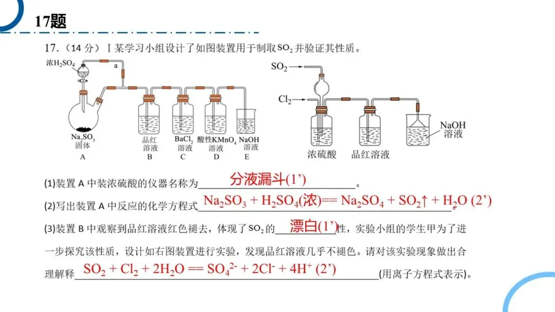 高中化学必修二ppt | 42 期中考试卷讲评 第2张