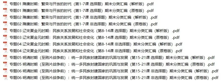 2026年江苏省七年级历史下册期末真题分类汇编(附解析) 第1张