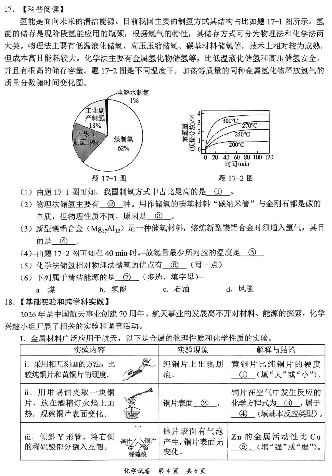 2026年中考化学模拟题 第4张