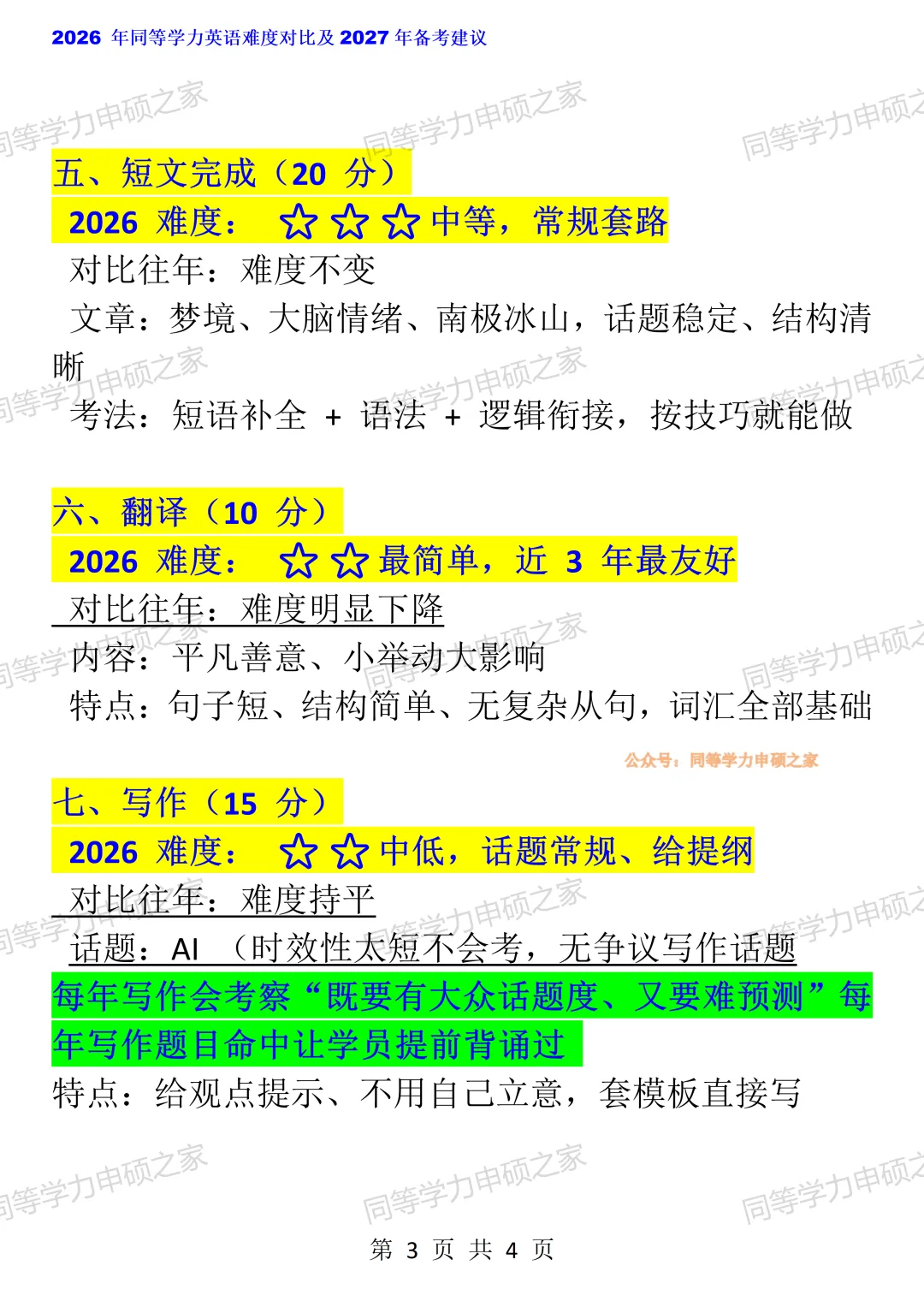 26年英语真题难度回归|2027年同等学力英语难度预测 + 零基础通关攻略 第3张 26年英语真题难度回归|2027年同等学力英语难度预测 + 零基础通关攻略 第3张