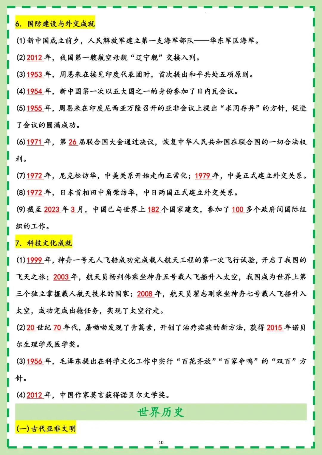 中考历史时间表大总结,易混易错考点梳理,拿着直接记忆! 第11张