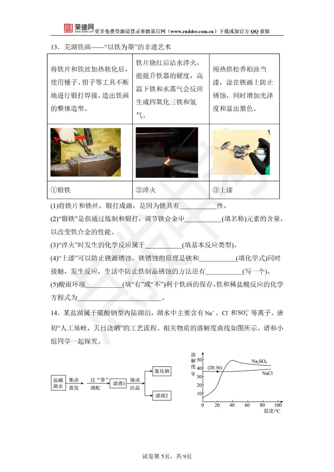 5月《点拨中考》福建专版 化学:中考模拟卷 第6张