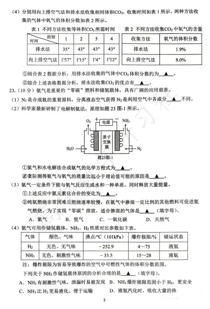 对答案!新区二模(化学)真题+答案出炉~ 第9张