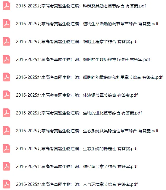 近10年北京高考物理、化学、生物真题分类汇编! 第5张 近10年北京高考物理、化学、生物真题分类汇编! 第5张