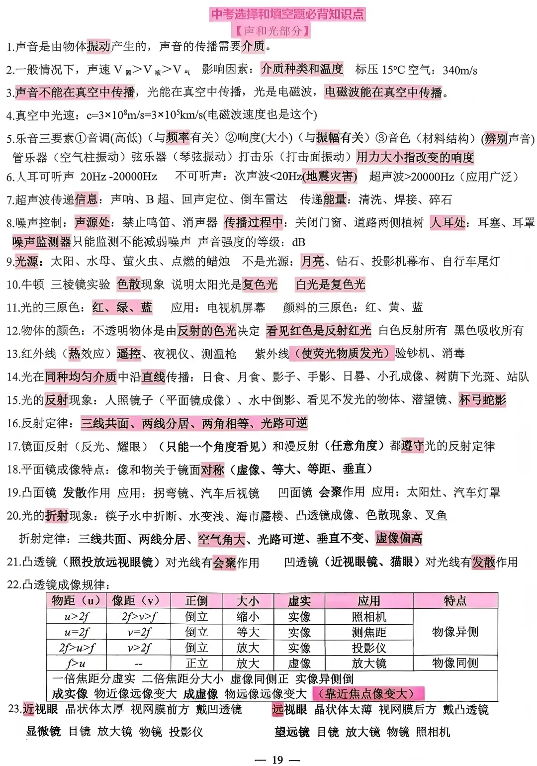 2026中考(数学+物理+化学)必备知识点、核心考点汇总 第9张 2026中考(数学+物理+化学)必备知识点、核心考点汇总 第9张