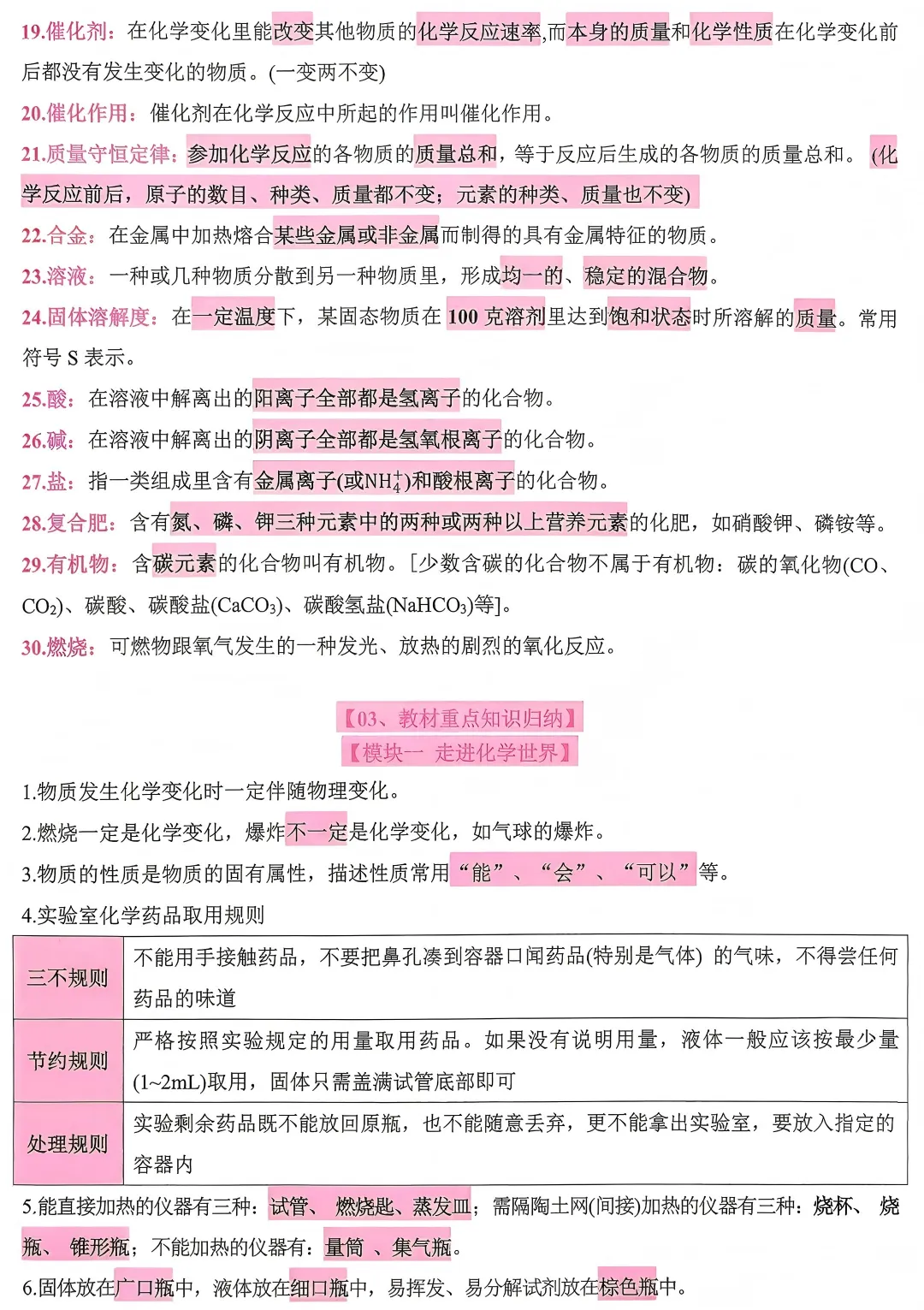 2026中考(数学+物理+化学)必备知识点、核心考点汇总 第18张 2026中考(数学+物理+化学)必备知识点、核心考点汇总 第18张