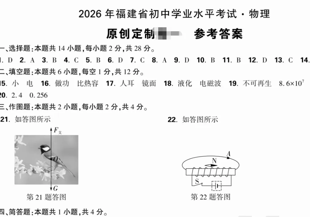 2026中考冲刺押题备考版《√√金榜题名版26中招考试原创定制卷》无水印 第2张