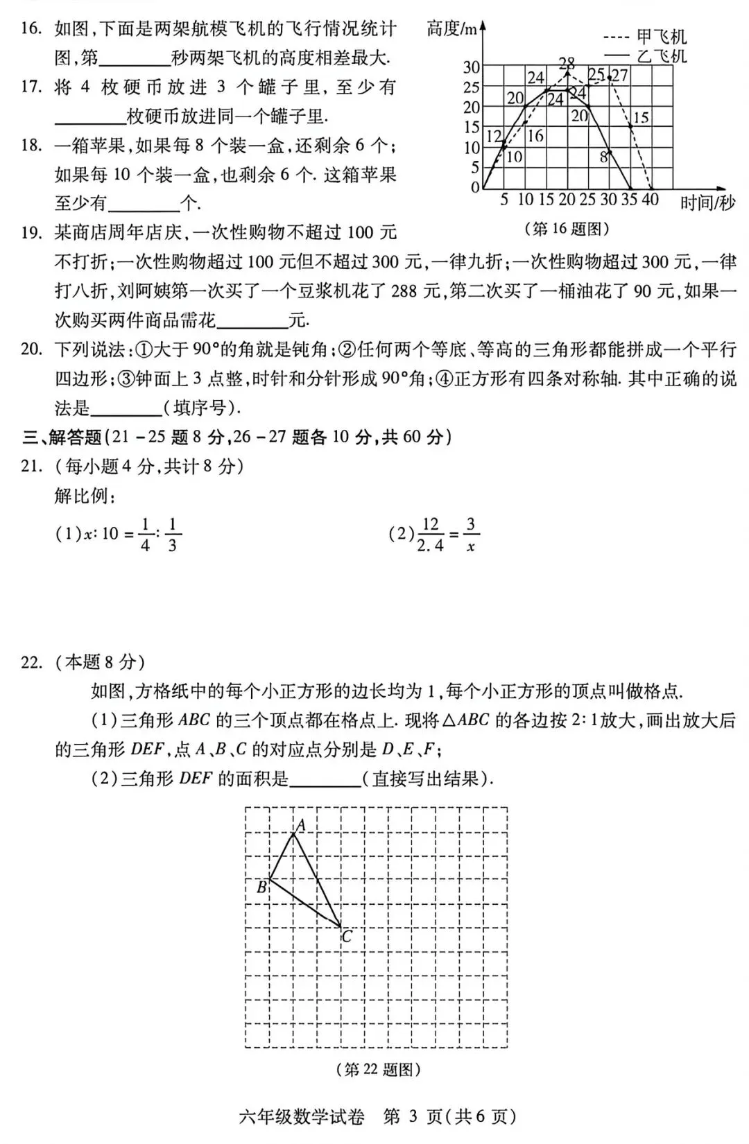 2025年南岗区六年级下册数学期末考试试卷分析以及2026备考指南 第12张 2025年南岗区六年级下册数学期末考试试卷分析以及2026备考指南 第12张