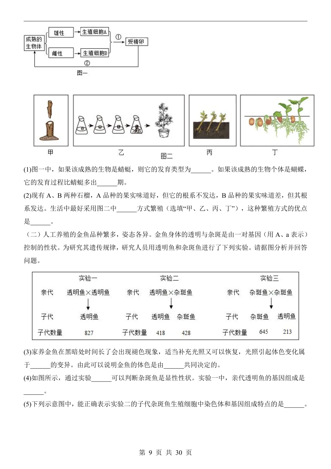 26年广东中考生物模拟冲刺卷(附答案详解+答题卡) 第9张 26年广东中考生物模拟冲刺卷(附答案详解+答题卡) 第9张