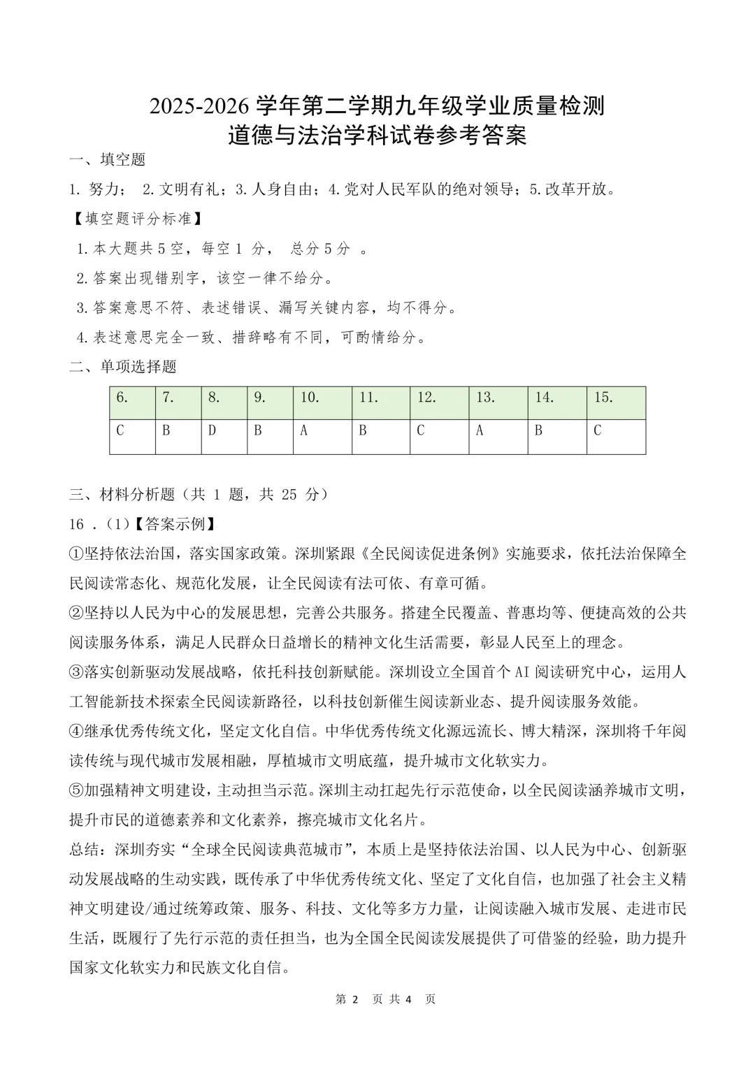 罗湖区三模6月4日开考!附2026中考一二三模真题免费领 第16张 罗湖区三模6月4日开考!附2026中考一二三模真题免费领 第16张