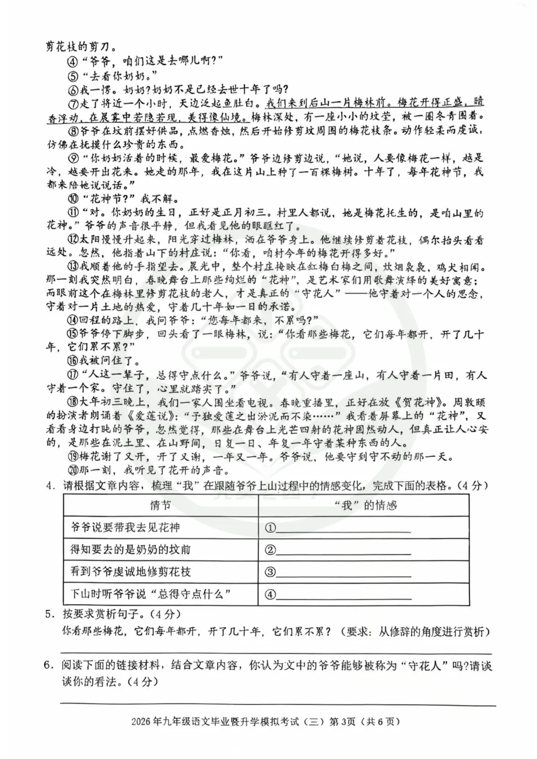 【29中&11中&2中】九年级三模试卷出炉 第11张 【29中&11中&2中】九年级三模试卷出炉 第11张