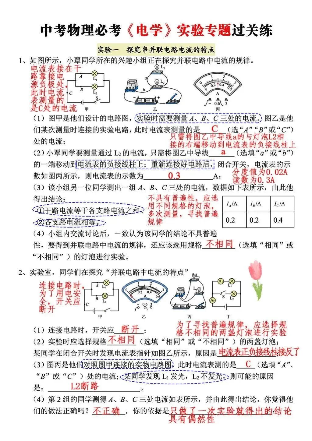 中考物理必考【电学】实验题 第1张