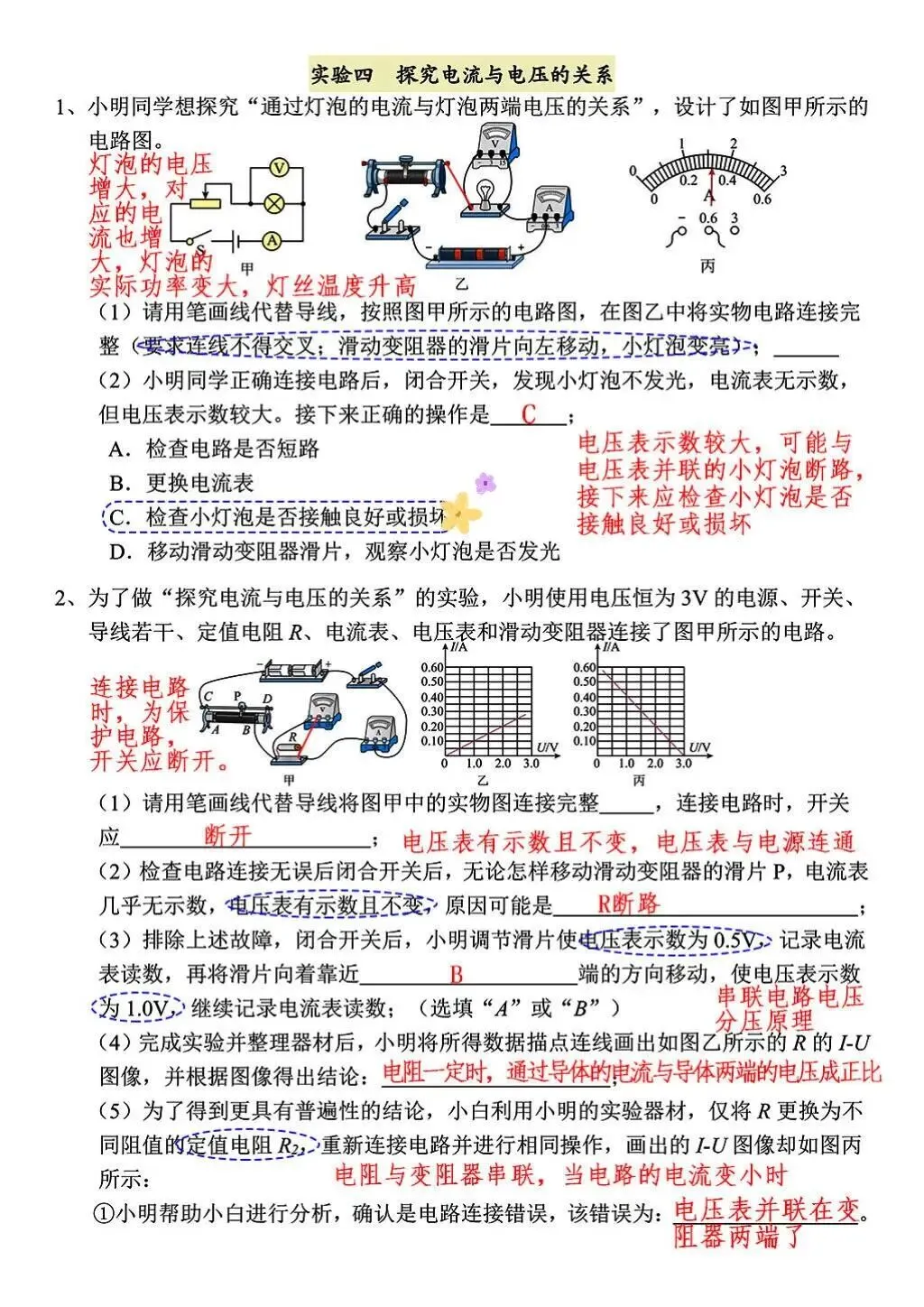 中考物理必考【电学】实验题 第4张