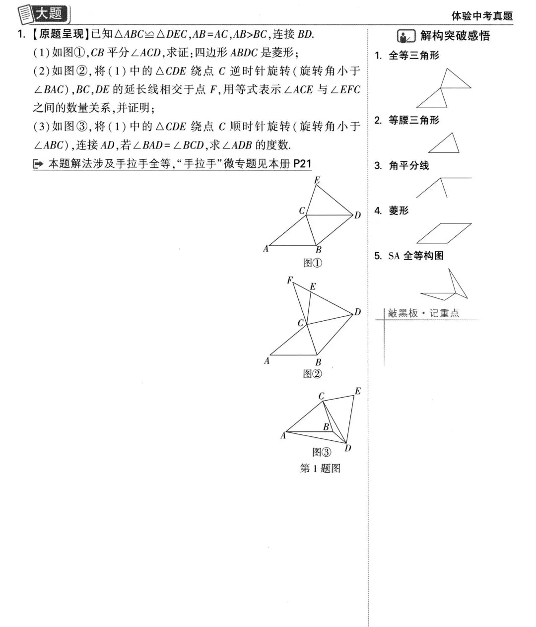 中考数学|图形旋转大题万能解题思路(高分必看) 第3张 中考数学|图形旋转大题万能解题思路(高分必看) 第3张