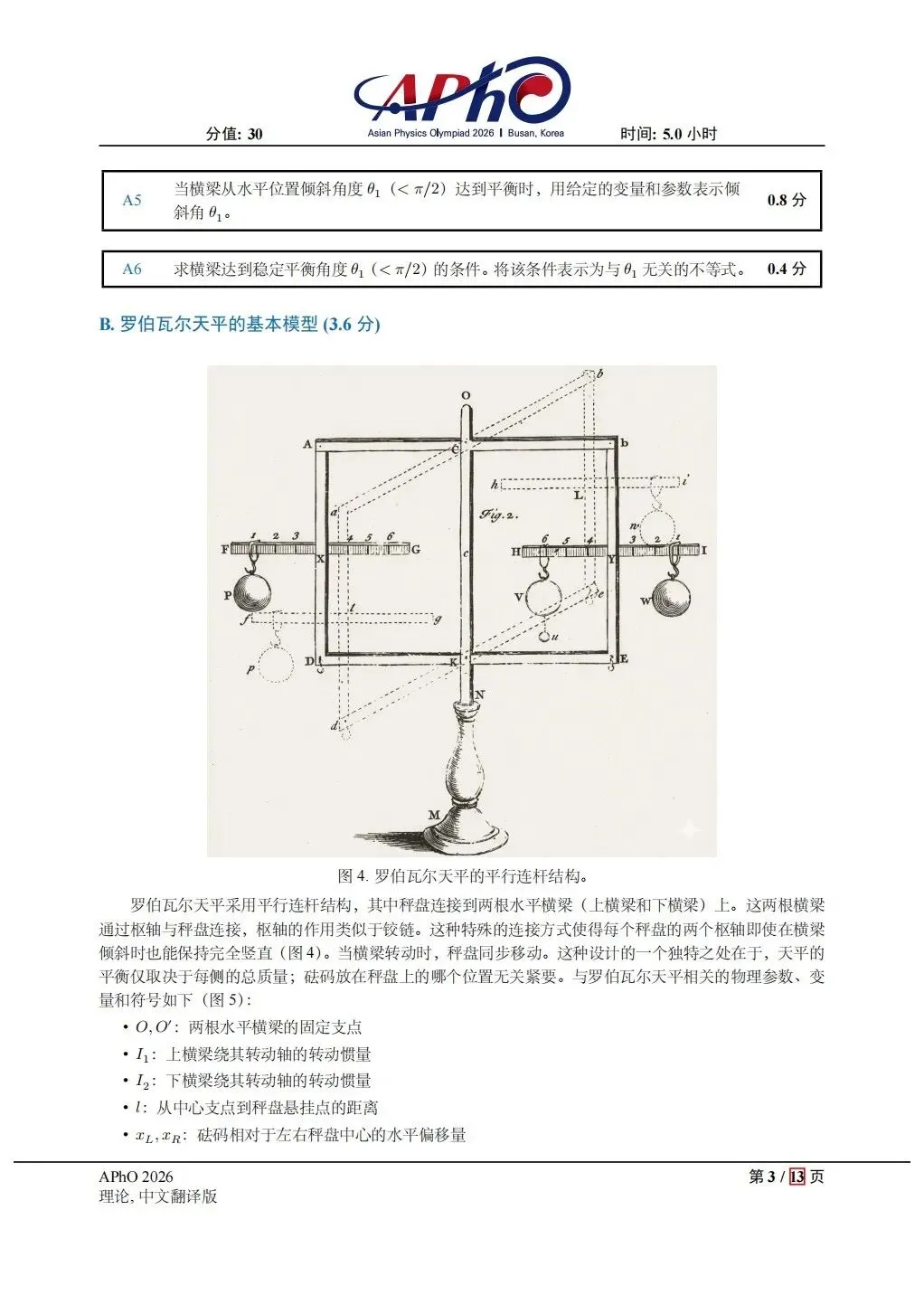 2026APHo物理试卷202605 第3张 2026APHo物理试卷202605 第3张