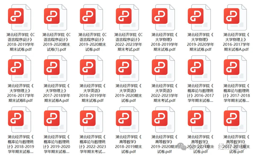 湖北经济学院历年期中期末真题来了~ 第2张