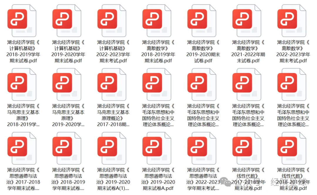 湖北经济学院历年期中期末真题来了~ 第3张