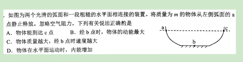 中考科学高频易错——一道涉及机械能的错题分析 第1张
