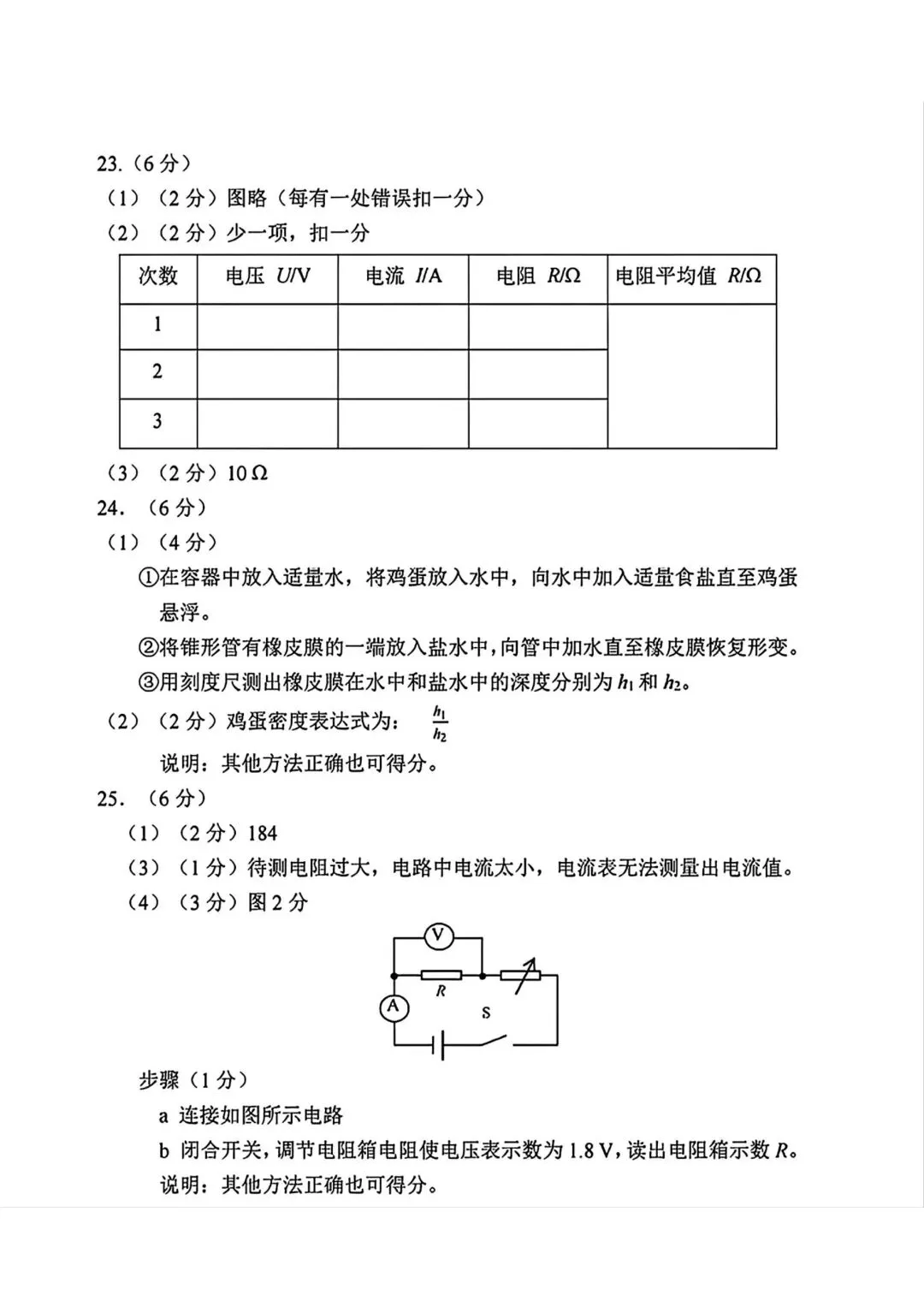 2026年天津市部分区中考物理二模试卷含答案-第12张图片-四季读书网
