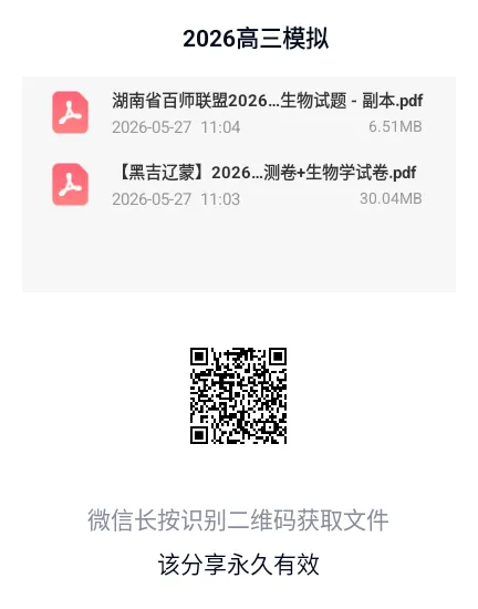 【临考预测】2026高考选择性考试生物试卷与答案【黑吉辽蒙】(可下载打印) 第23张
