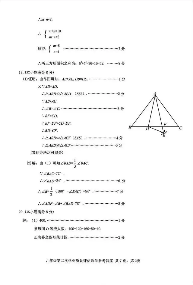 2026年5月唐山丰南区中考数学二模试卷含答案 第10张