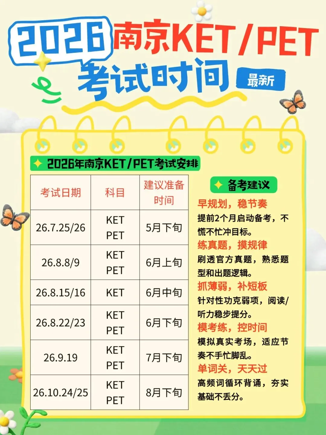 2026下半年KET考试报名即将截止!线下全真模拟考助你备战剑桥KP! 第2张 2026下半年KET考试报名即将截止!线下全真模拟考助你备战剑桥KP! 第2张