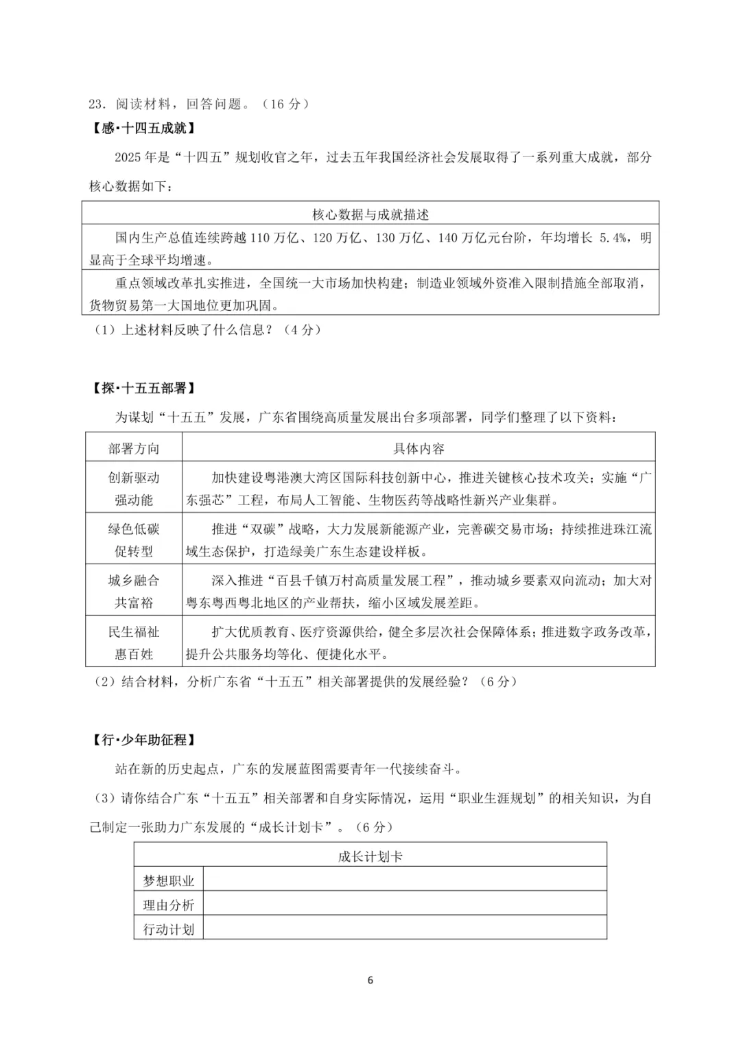 2026年初中毕业生学业水平模拟测试(二)道德与法治试卷-第7张图片-四季读书网 2026年初中毕业生学业水平模拟测试(二)道德与法治试卷-第7张图片-四季读书网