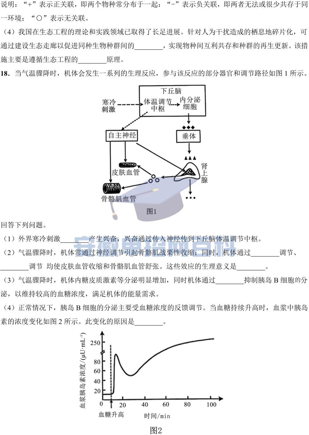 生物真题丨安徽2025年高考真题生物试卷及答案-第7张图片-四季读书网