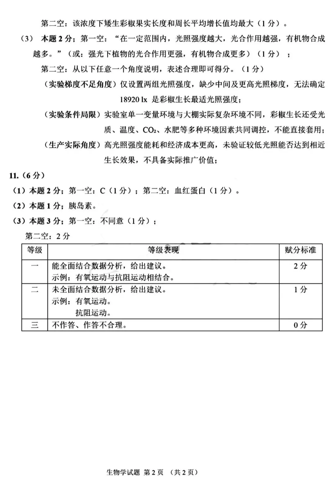 2026年5月鄂尔多斯中考二模试卷和答案:地理生物-第13张图片-四季读书网