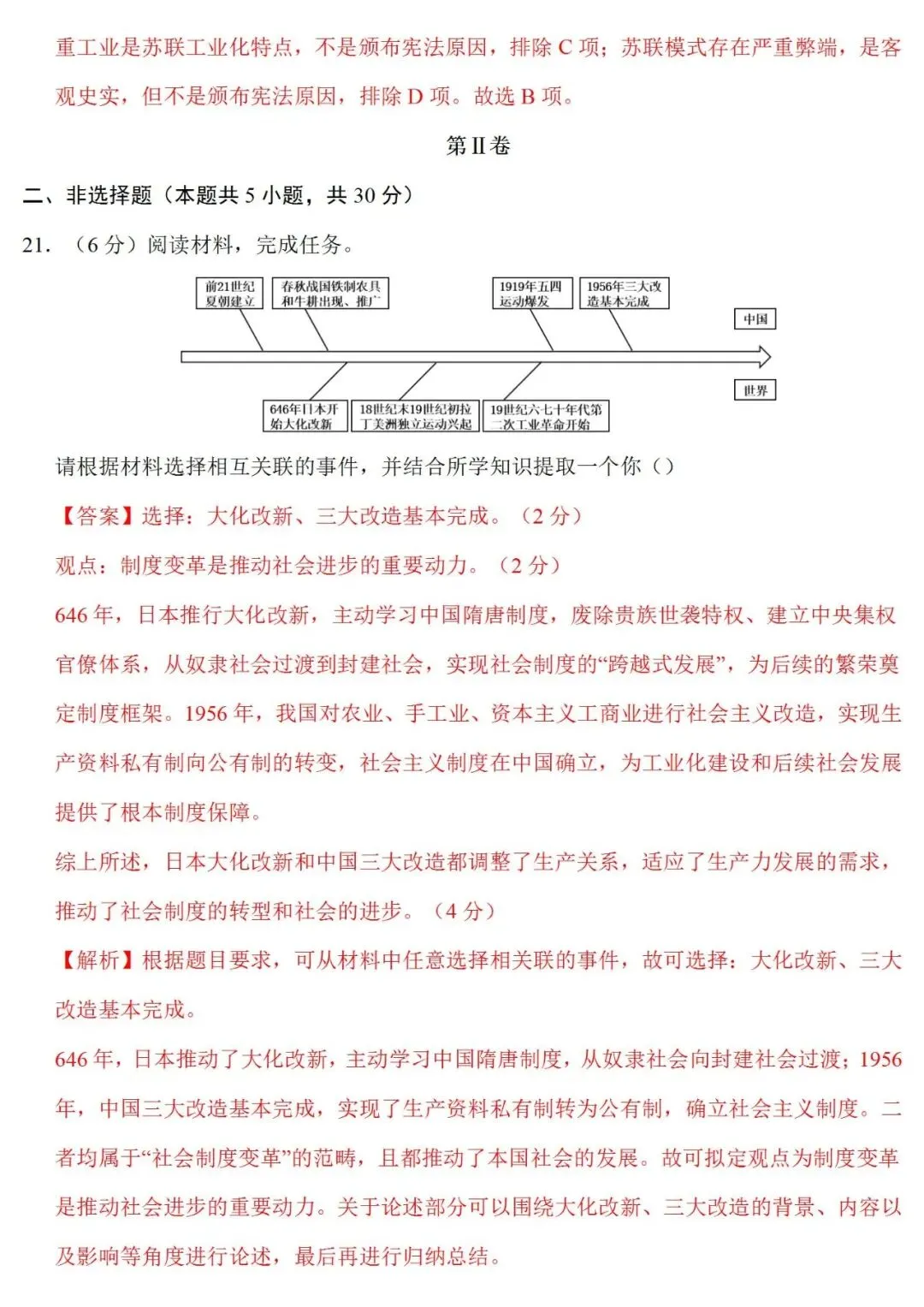 助力备考 | 世界历史周年热点模拟试卷 第13张 助力备考 | 世界历史周年热点模拟试卷 第13张