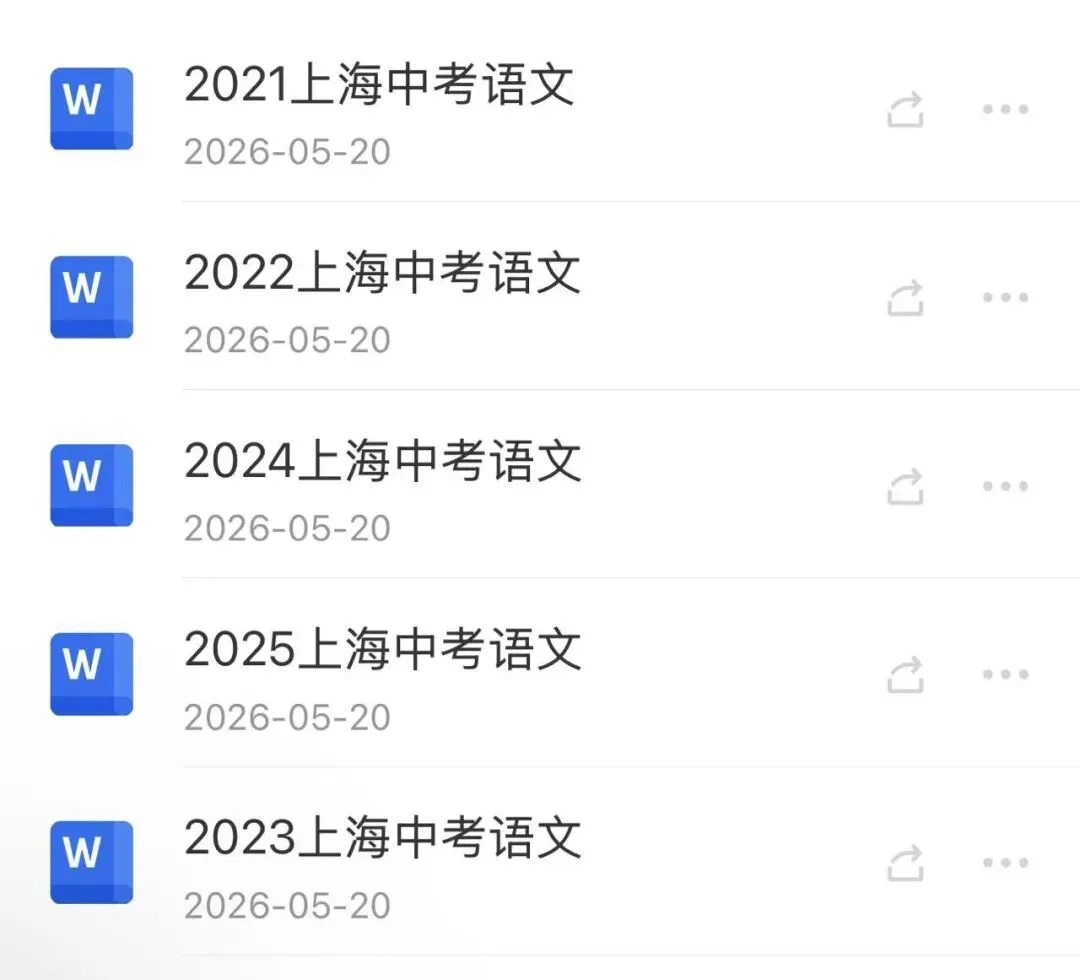 上海历年中考真题整套卷 初三冲刺必刷 第1张
