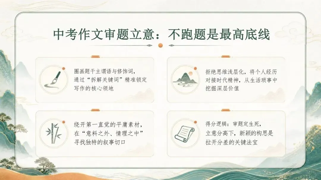 中考考前作文提分三法:选好材、巧表达、深立意 第2张
