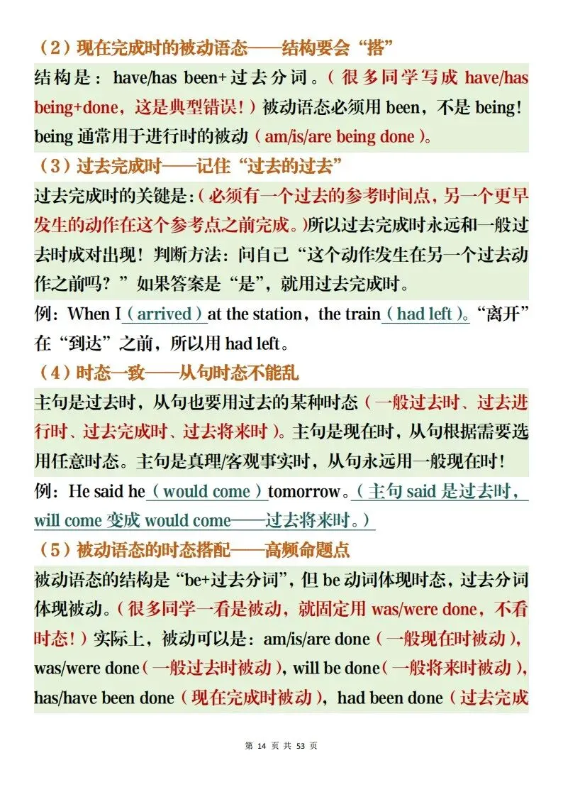 中考英语备考资料整理,含高频词汇加易错题集解析(可打印)-第14张图片-四季读书网