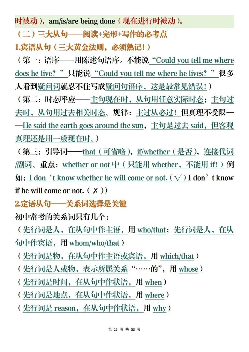 中考英语备考资料整理,含高频词汇加易错题集解析(可打印)-第15张图片-四季读书网